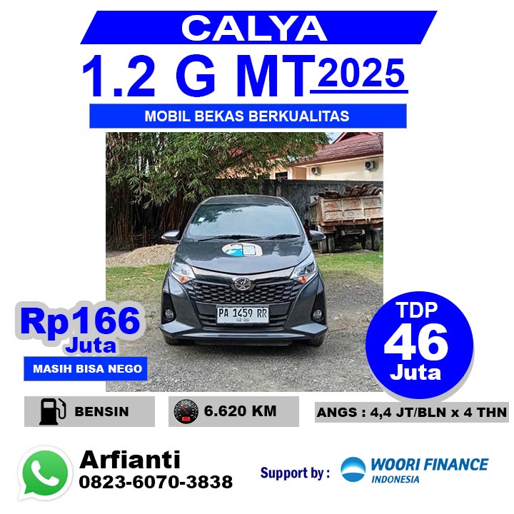 TOYOTA CALYA 1.2 G M/T 2025